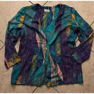 Retro‎ vintage Maren rayon one button blazer size large